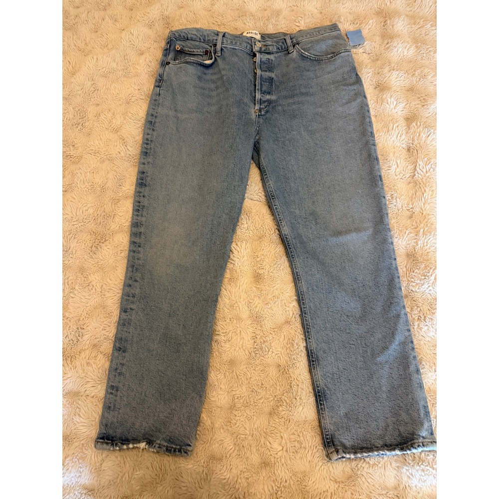 AGOLDE Los Angeles Light Wash Button Fly Straight Leg Jeans Size 32
